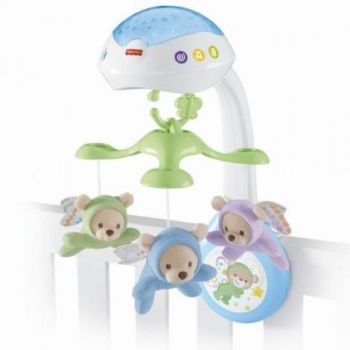 Carusel cu suport mobil pentru patut Noaptea Instelata, FisherPrice CDN41