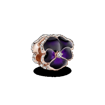 Talisman cu panseluță în nuanța violet intens la reducere