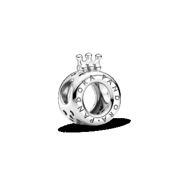 Talisman O cu coroană și logo-ul Pandora din Argint 925