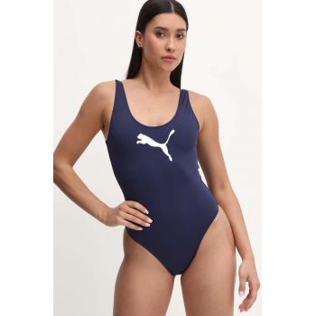 Puma costum de baie dintr-o bucată culoarea bleumarin, cupa moale, 907685