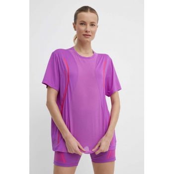 adidas by Stella McCartney tricou de antrenament Truepace culoarea violet, IW1149