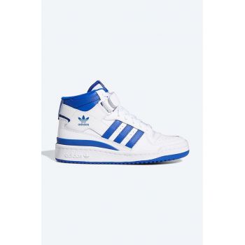 adidas Originals sneakers din piele Forum Mid J culoarea alb, FZ2085 FZ2085-white