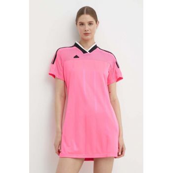 adidas rochie TIRO culoarea roz, mini, drept, IS0732
