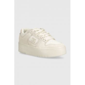 DC sneakers din piele culoarea bej