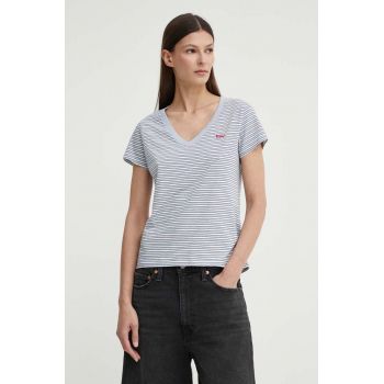 Levi's tricou din bumbac femei, culoarea verde