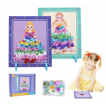 Set creativ si educativ Broderie pe rochia printesei blonde