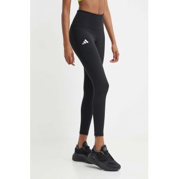 adidas Performance leggins de alergare Adizero Essentials culoarea negru, uni, IP3085