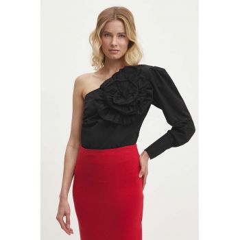 Answear Lab bluza din bumbac femei, culoarea negru, neted