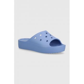 Crocs papuci Classic Platform Slide femei, cu platforma, 208180