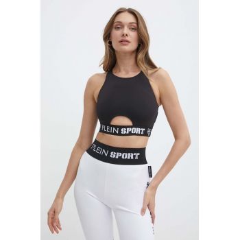 PLEIN SPORT top femei, culoarea negru