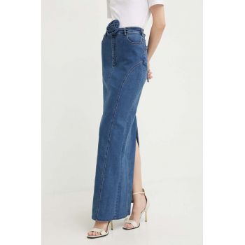 Rotate fusta jeans maxi, drept