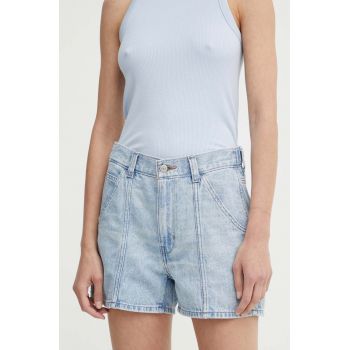 Levi's pantaloni scurti jeans CARPENTER SHORT femei, neted, high waist, A8719