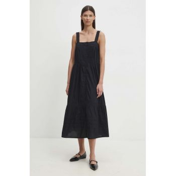 Levi's rochie din bumbac culoarea negru, maxi, evazati, A8649