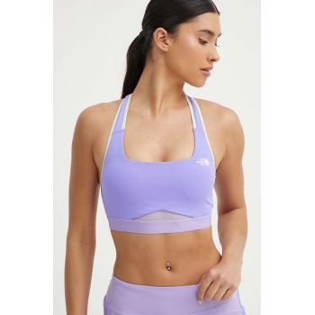 The North Face sutien sport Movmynt culoarea violet, modelator, NF0A84LCWIR1