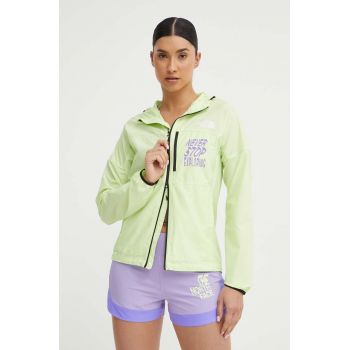 The North Face windbreaker Higher culoarea verde, NF0A8720O0F1