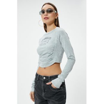 Bluza crop slim fit