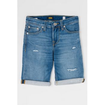 Pantaloni scurti de denim cu 5 buzunare