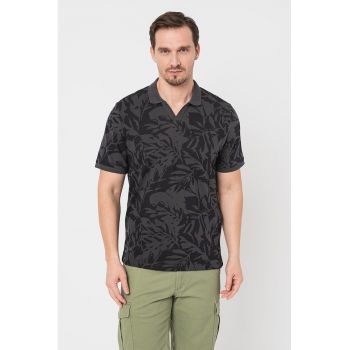 Tricou polo cu imprimeu tropical