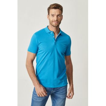 Tricou polo slim fit de bumbac