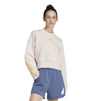 Bluza de trening crop cu decolteu la baza gatului