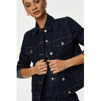 Jacheta denim cu buzunare