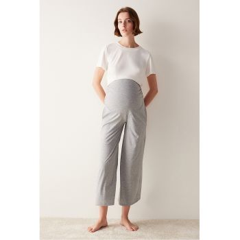 Pantaloni de pijama crop pentru gravide la reducere