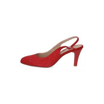 Pantofi slingback din piele cu catarama