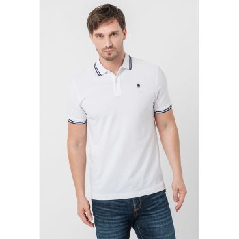 Tricou polo slim fit din amestec de bumbac organic Dunda