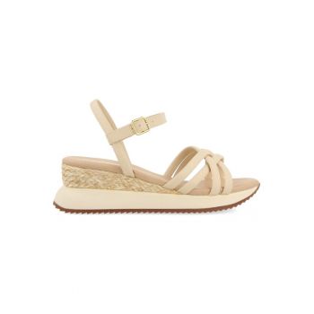 Sandale wedge cu barete multiple