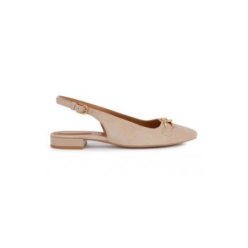 Balerini slingback din piele intoarsa