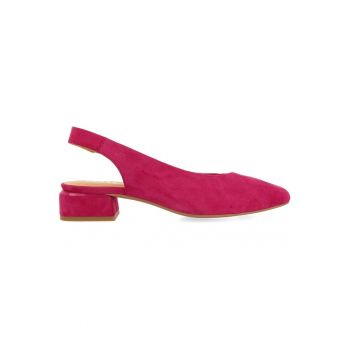 Pantofi slingback de piele nabuc