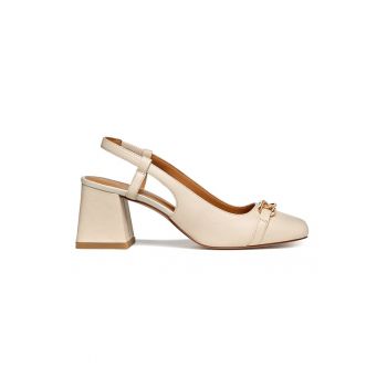 Pantofi slingback din piele cu toc masiv Coronilla