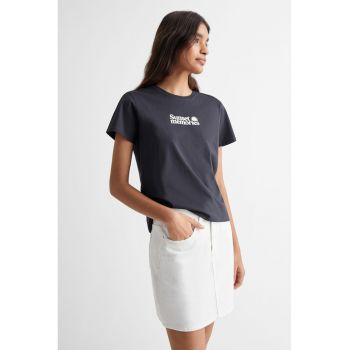 Tricou din bumbac cu imprimeu text Memo