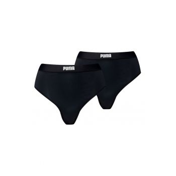 Set de chiloti tanga cu talie inalta - 2 perechi