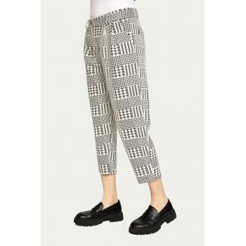 Pantaloni cu imprimeu houndstooth