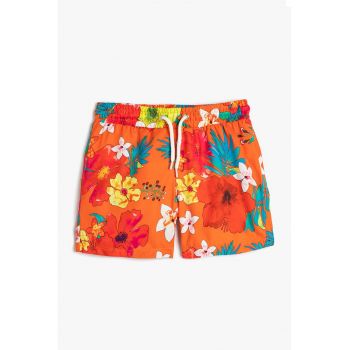 Pantaloni scurti de baie cu imprimeu floral