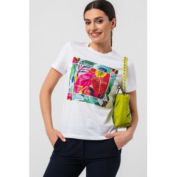 Tricou de bumbac cu imprimeu grafic