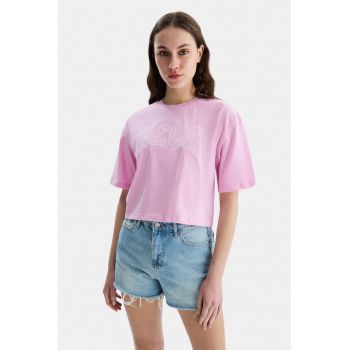 Tricou crop de bumbac Helena