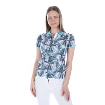 Tricou polo cu model tropical