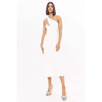 Rochie midi cu slit adanc lateral