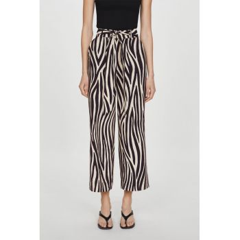 Pantaloni culottes cu imprimeu Plumas