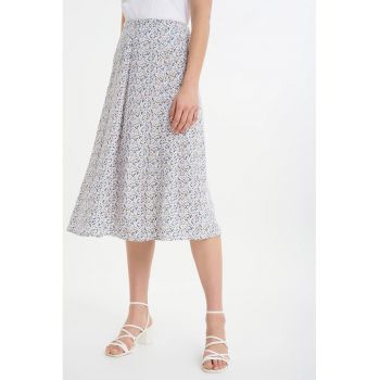 Fusta midi cu model Circle Cut