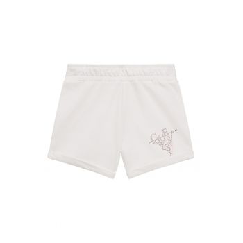 GUESS - Pantaloni scurti de bumbac su strasuri