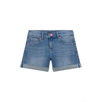 Pantaloni scurti de denim cu aspect decolorat