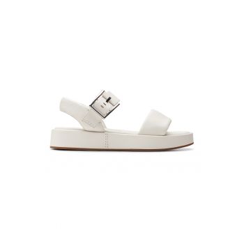 Sandale flatform de piele