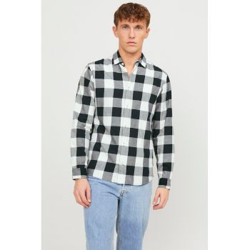 Camasa slim fit cu model in carouri Gingham