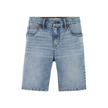 Pantaloni scurti de denim cu aspect decolorat