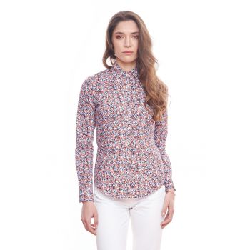 Camasa slim fit cu model floral