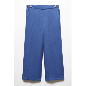 Pantaloni crop din amestec de in Nilo ieftini