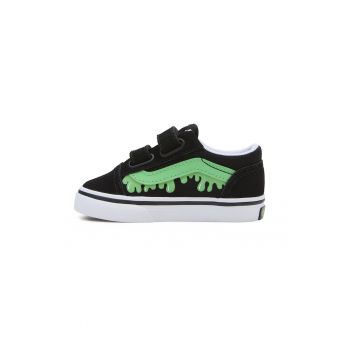 Pantofi sport de piele intoarsa cu velcro Old Skool V Glow